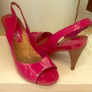 I.N.C. Hot pink peep toes!